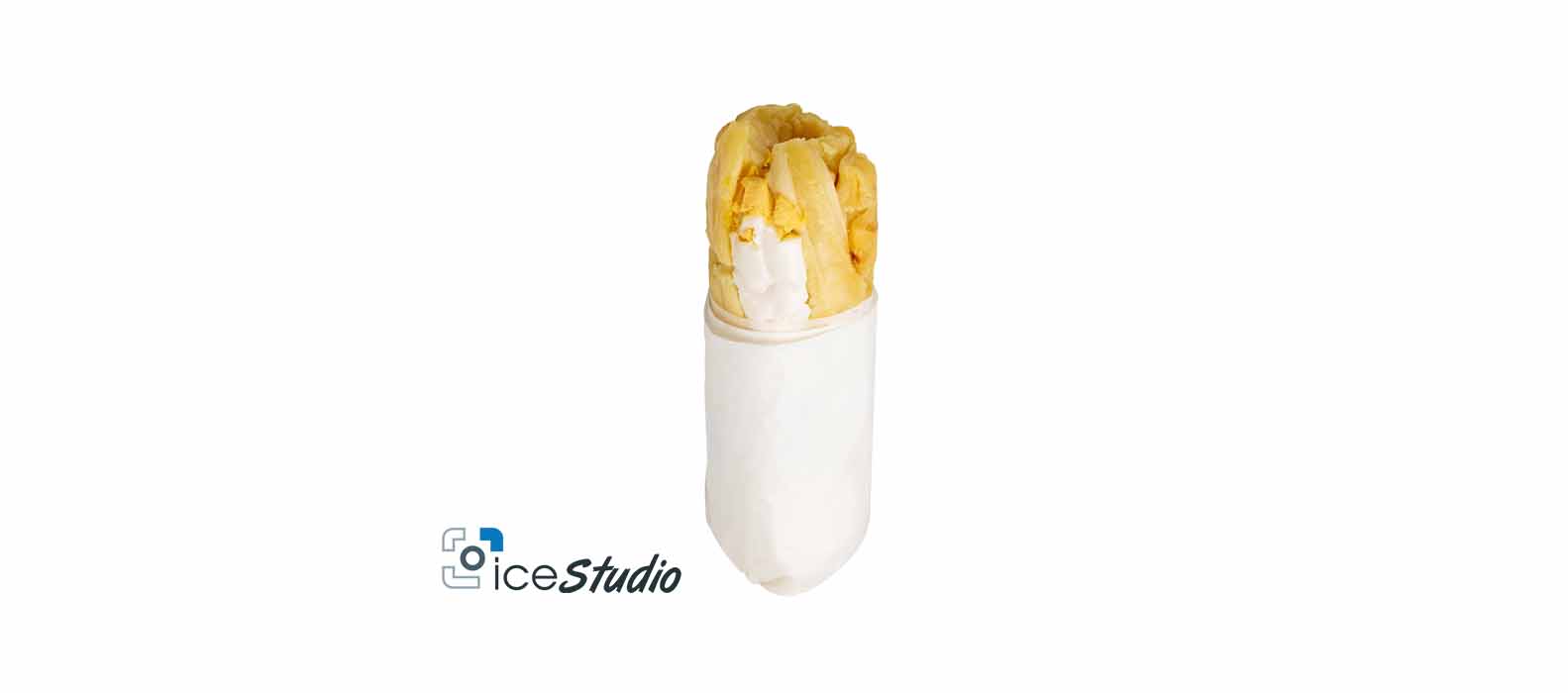 ถ่ายภาพสินค้า Sandwich Waffle Roll 24/7 วาฟเฟิลม้วนไส้แซนด์วิช ฉากขาว