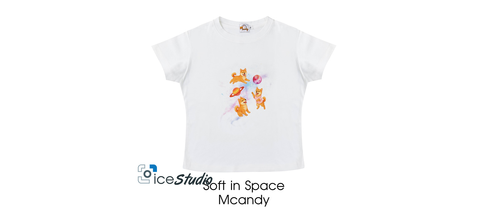 ถ่ายภาพสินค้า เสื้อผ้าเด็ก Mcandy เสื้อยืดคอลเลกชัน Soft in Space ลายชิบะอินุ